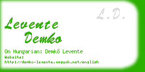 levente demko business card